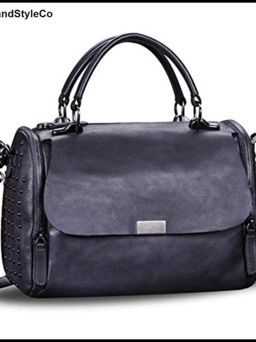 Genuine Cow Leather Satchel Handbag Vintage Handmade Top Handle Crossbody Purse